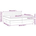vidaXL Sommier à lattes de lit avec matelas Taupe 200x200 cm Tissu