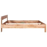 vidaXL Cadre de lit Bois de chêne massif 160x200 cm