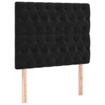 vidaXL Cadre de lit avec tête de lit Noir 90x190 cm Velours