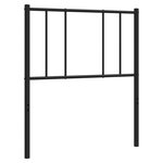 vidaXL Tête de lit métal noir 90 cm