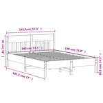 vidaXL Cadre de lit sans matelas 140x190 cm bois de pin massif