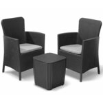 Keter Mobilier pour balcon Miami 5 Pièces Graphite 223815