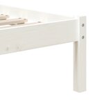 vidaXL Cadre de lit Blanc Bois de pin massif 90x200 cm