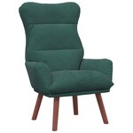 vidaXL Fauteuil Relaxant en Velours Vert Foncé