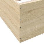 vidaXL Cadre de lit chêne sonoma 120x200 cm bois d'ingénierie