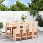 vidaXL Ensemble de bar de jardin 9 Pièces Bois de pin massif