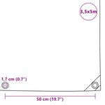 vidaXL Bâche 650 g / m² 3 5 x 5 m Bleu