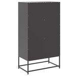 vidaXL Buffet haut noir 68 5x38 5x123 5 cm acier