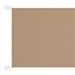 vidaXL Auvent vertical Taupe 60x360 cm Tissu oxford