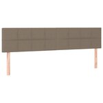 vidaXL Sommier à lattes de lit avec matelas Taupe 200x200 cm Tissu