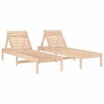 vidaXL Chaises longues lot de 2 199 5x60x74 cm bois massif de pin