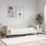 vidaXL Lit de repos crème 90x200 cm tissu