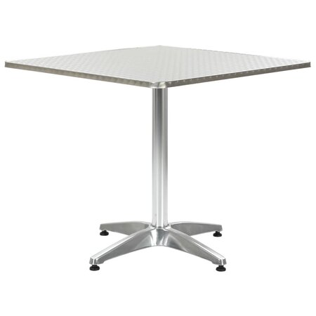 vidaXL Table de jardin Argenté 80x80x70 cm Aluminium