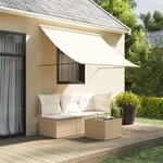 vidaXL Auvent rétractable crème 200x150 m tissu et acier