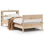 vidaXL Cadre de lit sans matelas 75x190 cm bois de pin massif