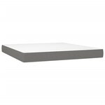 vidaXL Sommier à lattes de lit avec matelas Gris foncé 160x200cm Tissu