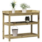 vidaXL Table de rempotage avec étagères 108x45x86 5 cm bois massif pin