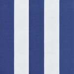 vidaXL Coussins de chaise lot de 2 rayures bleues blanches 50x50x7 cm