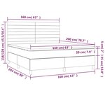 vidaXL Sommier à lattes de lit avec matelas LED Gris clair 160x200 cm