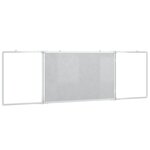Tableau magnétique panneau écriture école maison bureau pliable 200 x 60 x 1 7 cm aluminium 02_0045530