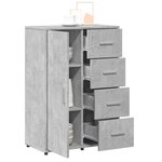 vidaXL Buffet gris béton 60x31x84 cm bois d'ingénierie