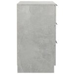 vidaXL Tables de chevet 2 Pièces Gris béton 40x36x65 cm