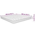 vidaXL Matelas en mousse à mémoire de forme blanc 200x200x17 cm