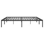 vidaXL Cadre de lit métal noir 193x203 cm