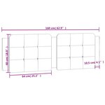 vidaXL Coussin de tête de lit noir 160 cm similicuir