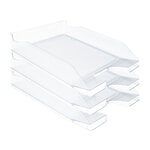 Q-connect corbeille à courrier empilable - PP documents - A4+ - Transparent