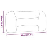 vidaXL Coussin de tête de lit gris foncé 80 cm tissu