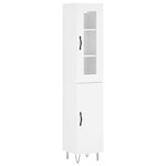 vidaXL Buffet haut Blanc 34 5x34x180 cm Bois d'ingénierie
