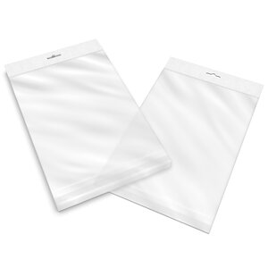 Lot de 100 310x220 mm sac transparent cellophane avec dispositif d'accrochage en rayon - 100
