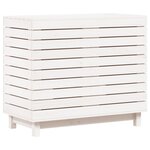 vidaXL Panier à linge blanc 88 5x44x76 cm Bois massif de pin