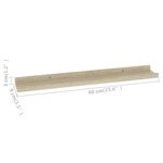 vidaXL Étagères murales 2 Pièces chêne sonoma 60x9x3 cm