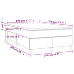 vidaXL Sommier à lattes de lit avec matelas Taupe 120x200 cm Tissu