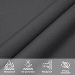 vidaXL Voile de parasol tissu oxford rectangulaire 2x2 5 m anthracite