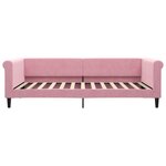 vidaXL Lit de jour avec lit gigogne rose 100x200 cm velours