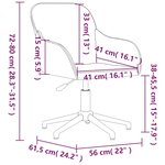 vidaXL Chaise pivotante de bureau Rouge bordeaux Velours