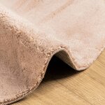 vidaXL Tapis HUARTE à poils courts doux et lavable rouge clair Ø 100cm