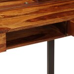 Bureau table meuble travail informatique 110 cm bois solide et acier 0502093