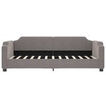 vidaXL Lit de jour avec gigogne et tiroirs taupe 90x200 cm tissu