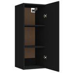 vidaXL Armoire murale Noir 34 5x34x90 cm Bois d'ingénierie