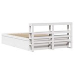 vidaXL Cadre de lit et tête de lit blanc 140x190 cm bois de pin massif