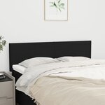 vidaXL Têtes de lit 2 Pièces Noir 72x5x78/88 cm Tissu