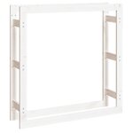 vidaXL Support pour bois de chauffage Blanc 100x25x100 cm Bois de pin