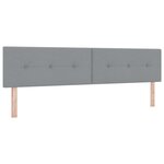 Lit Box Spring vidaXL avec Matelas Gris Clair 200x200 cm Tissu