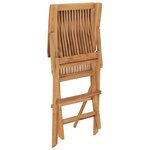 vidaXL Chaises pliables de jardin 4 Pièces Bois de teck solide