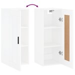 vidaXL Armoire murale blanc 34 5x34x90 cm bois d'ingénierie