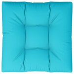 vidaXL Coussin de palette turquoise 70x70x12 cm tissu